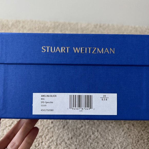 Stuart Weitzman Amelina Block-Heel Sandals Rose Gold NWT - Picture 9 of 10